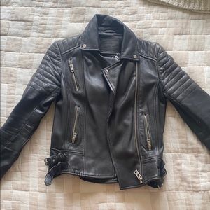 All Saints lambskin moto jacket